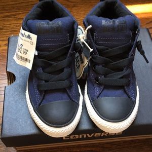 Converse Navy Blue No Time To Lace Slip Ons